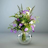 Wildflowers in glass vase