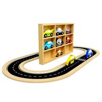 Doug Wooden Car Set and road