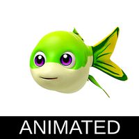 Apollo Shark Minnow Fish Cartoon Style Animated