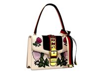 Gucci Sylvie Bag White Floral Leather