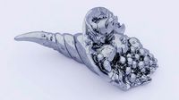 Cornucopia Horn of plenty high-poly