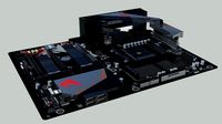 3D Motherboard Desktop Aorus B450 Pro Socket AM4 Design 1
