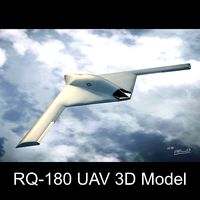3D RQ-180 Unmanned reconnaissance aircraft