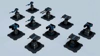 Modular Sci-Fi Turret Collection - Low Poly - Game Ready -PBR