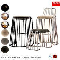 BRIDEs VEIL Bar Chair and Counter Stool
