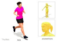 Jogging Exercise Woman Animation