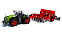 Tractor with Seed Drill