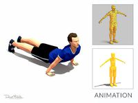 Hindu Pushups Exercise Man Animation