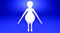 Fat Rigged Stickman Cartoon 3d model