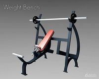 Weight bench 3D model
