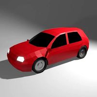 Volkswagen Golf 4  VW Car Vehicle Low Poly Game Ready