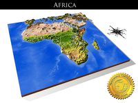 Africa High resolution 3D relief maps
