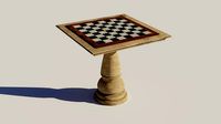 Chess table 3D model textures 2-4K