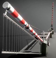 Low-Poly Railroad Barrier 4m with Protective Grid