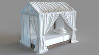 Cole Tassel Voile Canopy Full
