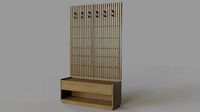 Batten Storage Bench And Panel Set