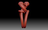 Snake Jewelry Ring 3d print model