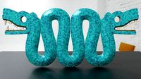 Double-headed serpent Aztec sculpture 3d printable