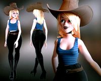 Stylized Sexy Cow girl - PBR Character