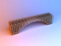 Parametric wood pouf-bench