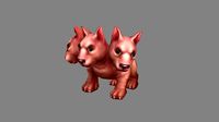 Cartoon Hellhound - Three headed dog