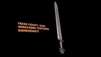 Classic Slavic sword lowpoly