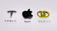 logo Tesla Apple Gucci