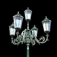 Parisian Style Lamppost 3D model