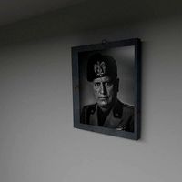 Benito Mussolini wall frame