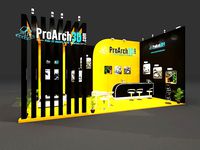 Exhibition stall 8 mtr x 4 mtr 2 sides open 3D model
