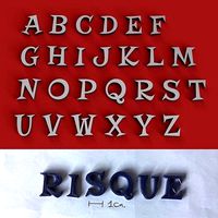 RISQUE uppercase and lowercase 3D Letters STL FILE | 3D