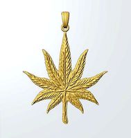 Pendant marijuana leaf | 3D