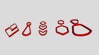 polymeric clay cutters- set | 3D