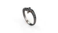 Woman Solitaire Ring 283 | 3D