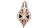 sword neclace  gold | 3D