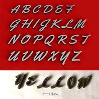 YELLOW uppercase and lowercase 3D Letters STL FILE | 3D