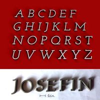 JOSEFIN uppercase and lowercase 3D Letters STL FILE | 3D
