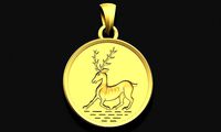 Deer Engraving Pendant | 3D