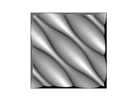 Undulated wave 3d decor wall relief N05 | 3D