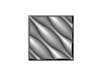 Undulated wave 3d decor wall relief N03 | 3D