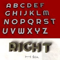 RIGHT uppercase and lowercase 3D Letters STL FILE | 3D