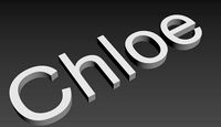 Chloe word | 3D