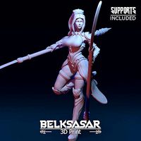 Female Elf Warrior Topless | 3D