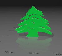 Map for Lebanon and cedar tree | 3D