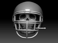 3D Printable American Football Helmet Skull Bubble Head | 3D