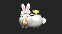 Pusheen cat EASTER BUNNY | 3D