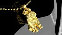 Miniature Schnauzer Gog Pendant jewelry Gold | 3D