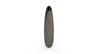 African Native Shield Pendant 95 | 3D