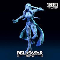 Girl Shadow Dancer Topless | 3D