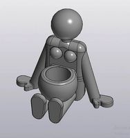 Pregnant Flowerpot Holder for small things | 3D